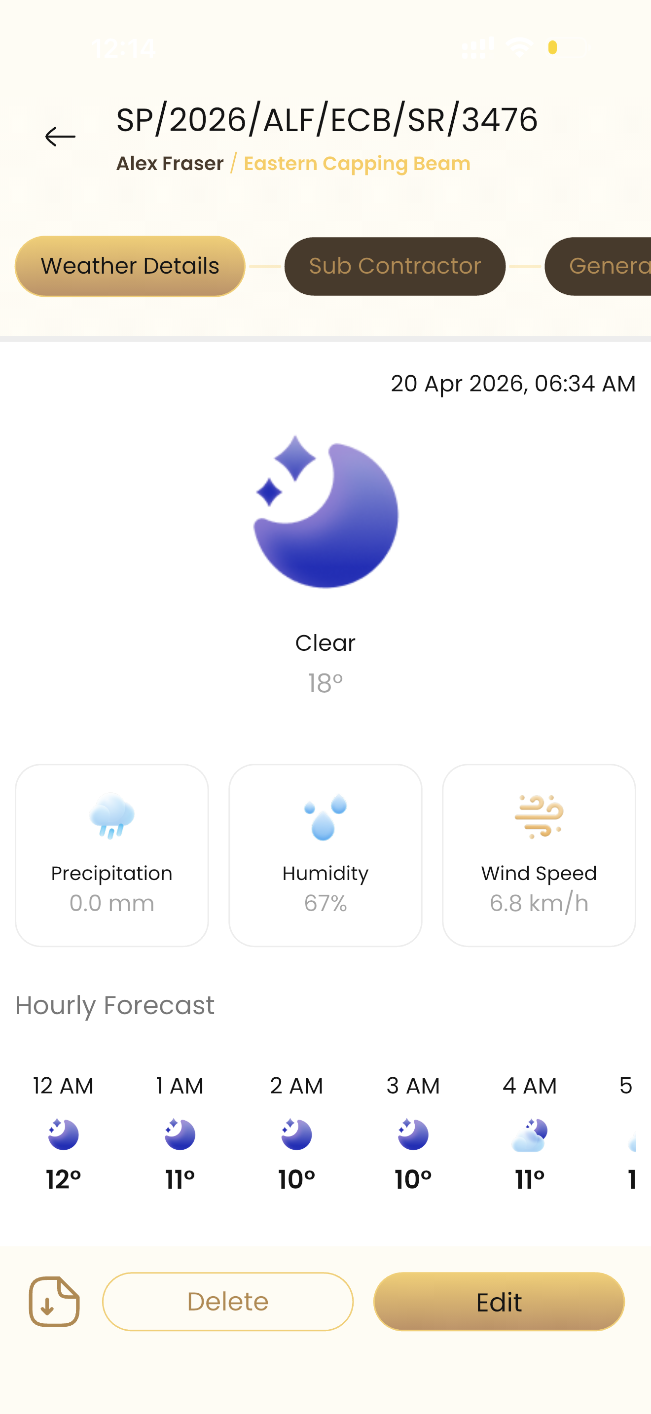 Automated Weather Capture and Weather Dashboard screen